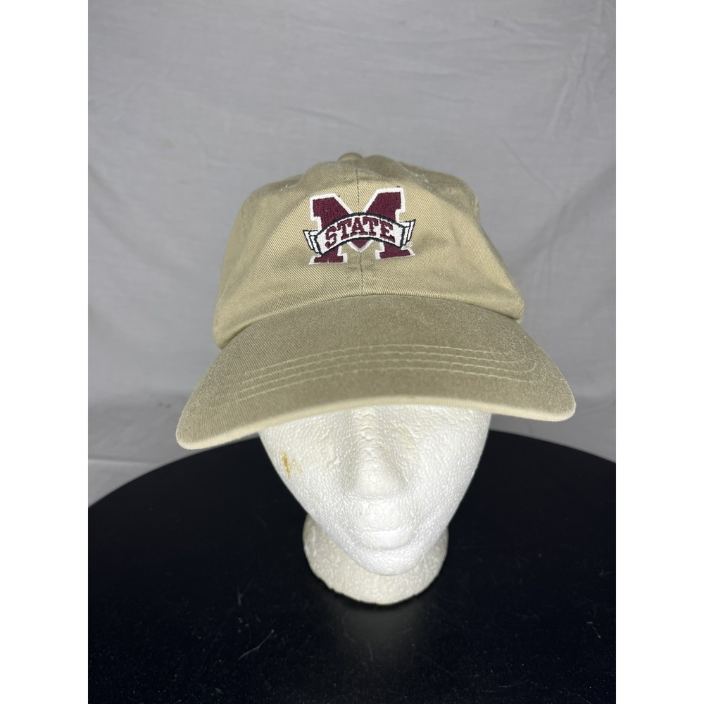 Mississippi State Bulldogs Jackie Sherrill Autographed Hat Cap Strap Back Beige
